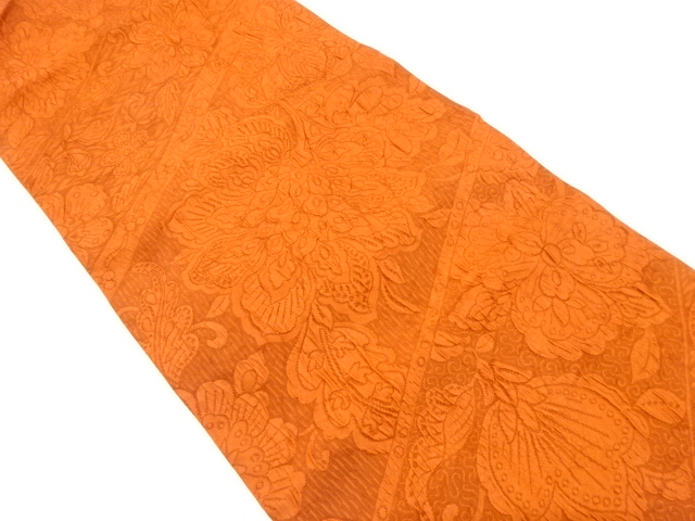 JAPANESE FUKURO OBI / WOVEN CHINESE FLOWER